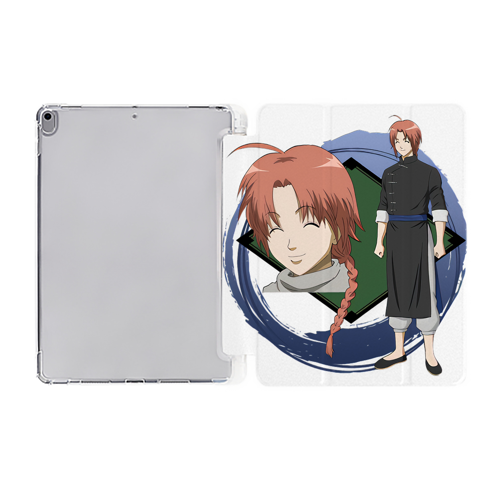 ぎんたま 坂田銀時（さかたぎんとき） 神楽 志村新八（しむら しんぱち） GINTAMA Sakata Gintoki Kagura Shimura Shinpachi IPad ケース ペン収納付き 三つ折りスタンド PUレザー×シリコン 対応機種9.5/10.5/10.9インチ
